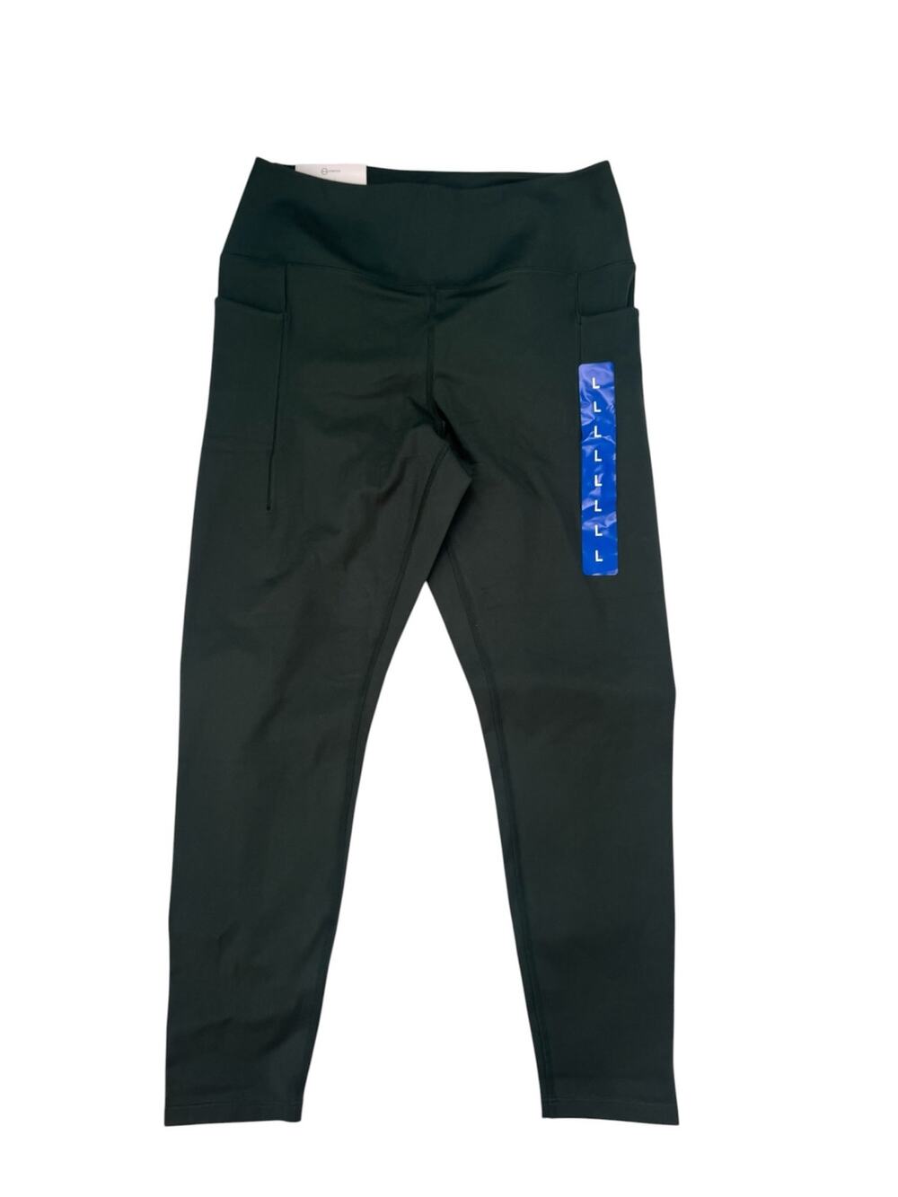 DANSKIN *NEW* Satin Stitch 7/8 Leggings in Evergreen Size Large Womens #1906566